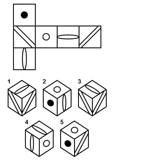 Какие два куба из пяти являются правильными?